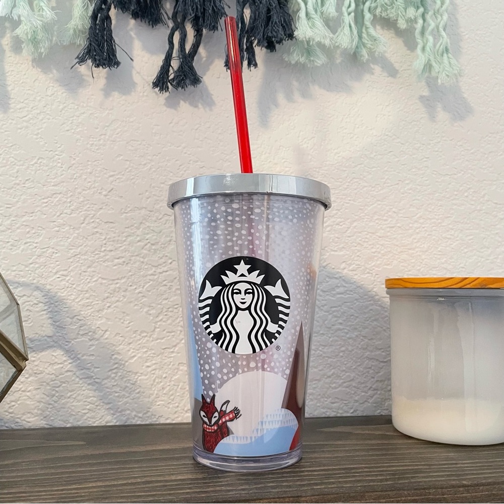 Starbucks 2016 Holiday Red Fox Gold Cup Grande